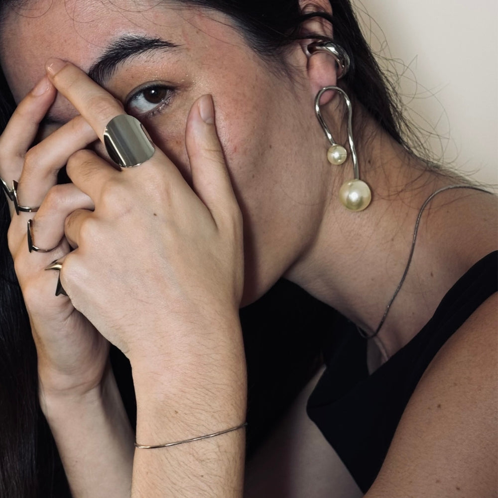 Brinco Curva Perolado